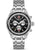 Chronographenarmbanduhr Swiss Military Hanowa mit silberfarbenem Metallband und schwarzem Zifferblatt
