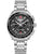 Herren-Chronograph Swiss Military Hanowa mit schwarzem Zifferblatt und Edelstahlband