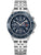 Herren-Chronographenuhr mit blauem Zifferblatt und Edelstahlarmband