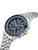 Chronographenuhr mit blauem Zifferblatt, Edelstahlgehäuse und Tachymeterskala