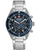 Swiss Military Hanowa Chronographenarmbanduhr mit blauem Zifferblatt, silbernes Metallband