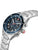 Swiss Military Hanowa Chronographenarmbanduhr, seitlicher Blick, blaues Zifferblatt
