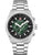 Herren-Chronograph Swiss Military Hanowa mit grünem Zifferblatt und Edelstahlarmband