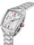 Herren-Chronograph, Edelstahl mit rotem Kreuz an Drückern, silbernes Armband