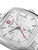 Herren-Chronograph mit silbernem Zifferblatt, rotem Sekundenzeiger und Datumsanzeige