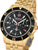 Swiss Military Hanowa Herren-Chronograph: goldfarbenes Edelstahlarmband, schwarzes Zifferblatt
