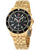 Swiss Military Hanowa Herren-Chronograph mit goldfarbenem Edelstahlarmband, schwarzem Zifferblatt