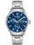 Herrenarmbanduhr Swiss Military Hanowa mit blauem Zifferblatt, Edelstahlarmband, Analoganzeige