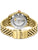 Herrenautomatikuhr Swiss Military Hanowa Rückseite mit sichtbarem Uhrwerk und goldenem Armband