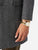 Bicolor-Herrenuhr am Handgelenk, silbernes Armband mit goldenen Akzenten, rundes Zifferblatt