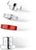 Éléments de breloque en acier inoxydable : ruban rouge, anneau de pierre et capuchon moleté