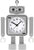 Réveil robot JVD 16,0 cm Métal • Seconde trotteuse • Affichage analogique