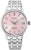 Montre Seiko Presage pour femme avec cadran rose, guichet date et bracelet en acier inoxydable
