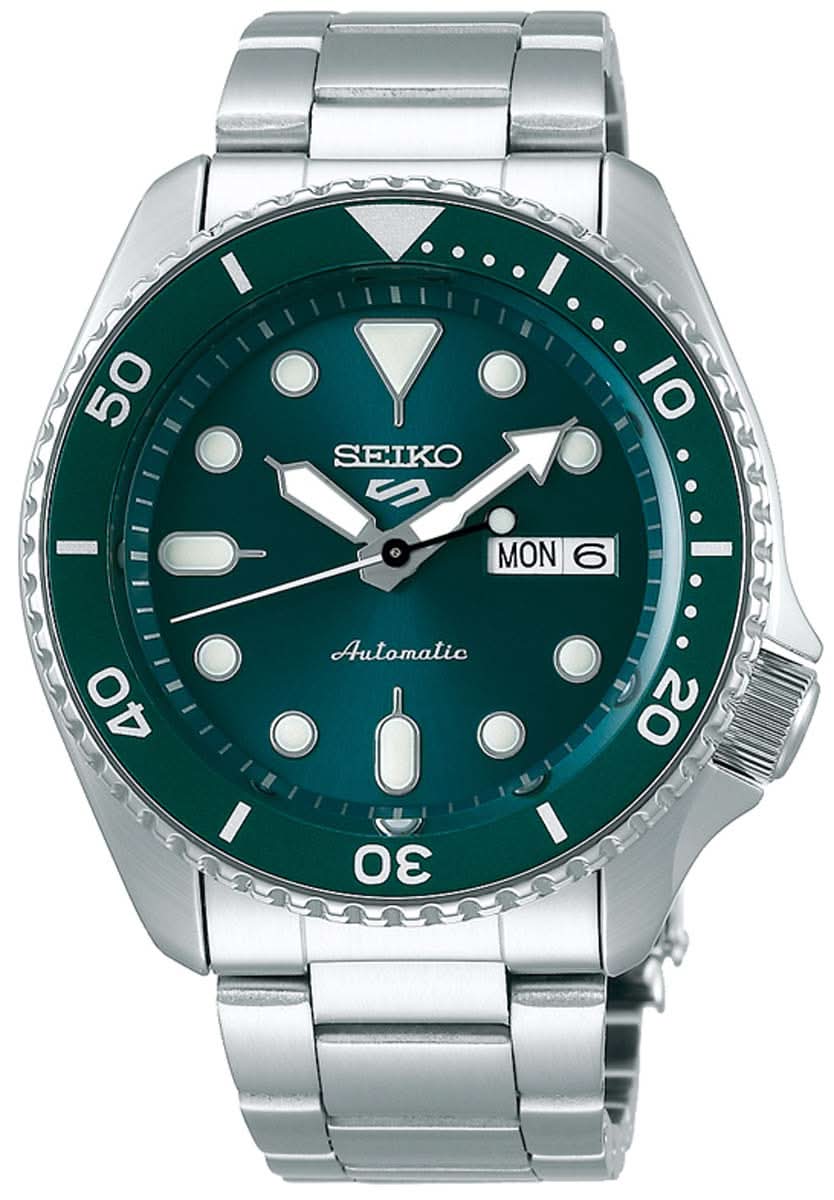 Montre Seiko 5 Sports SRPD61K1 pour homme • Mouvement automatique • Cadran vert