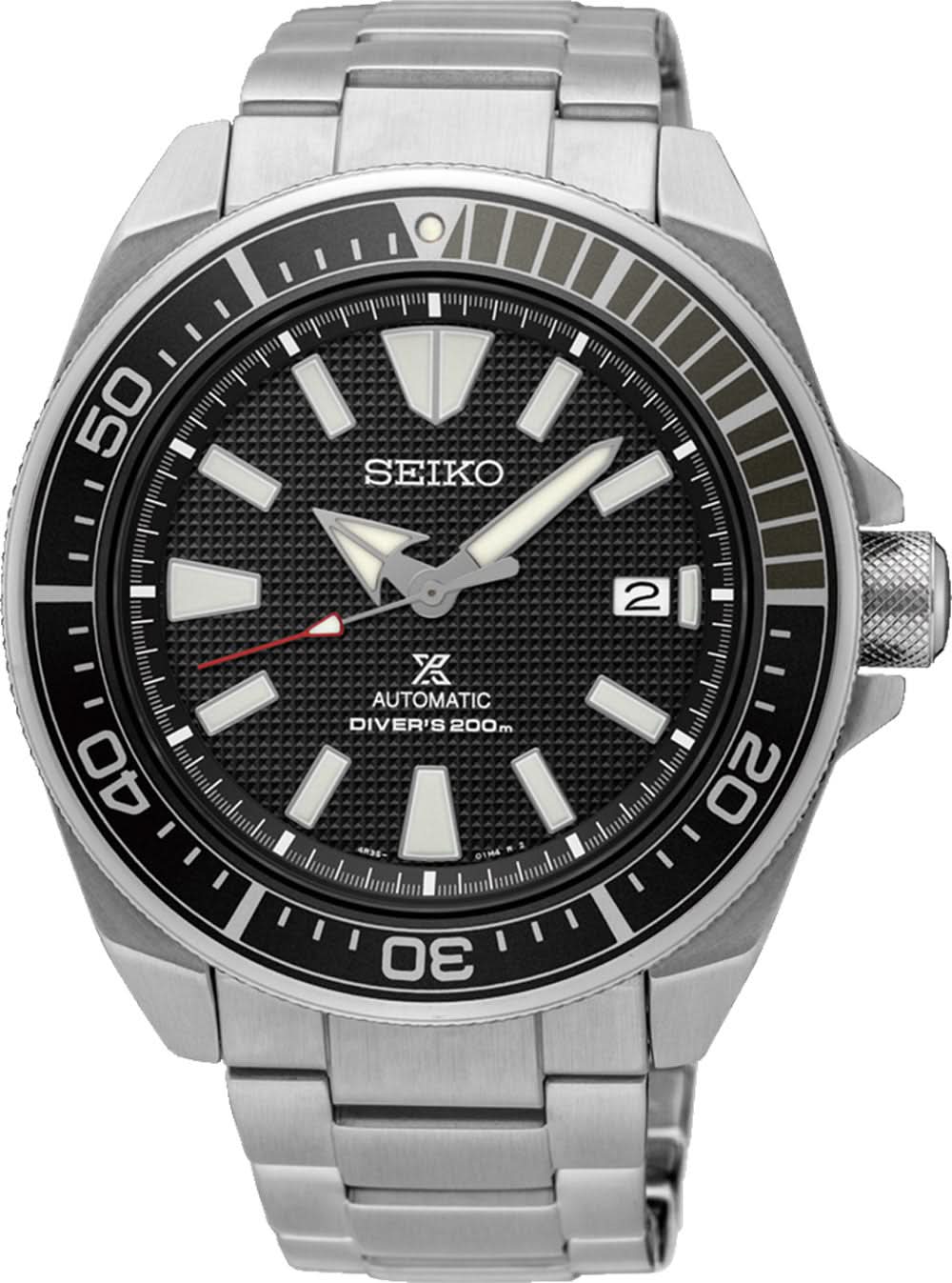 Bracelet de montre pour homme en acier inoxydable, cadran noir et lunette tournante