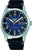 Montre automatique Seiko 5 Sports pour homme avec bracelet en cuir noir, cadran noir et affichage de la date