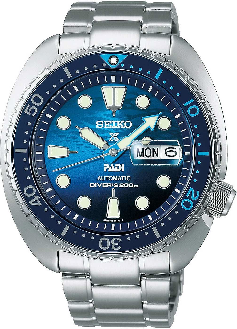 Montre pour homme avec cadran bleu, bracelet en acier inoxydable argenté et affichage de la date