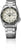 Montre bracelet en acier avec cadran beige, lunette noire et logo automatique