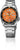Seiko 5 Sports Automatik-Armbanduhr, Edelstahl mit schwarzer Lünette und orange Zifferblatt