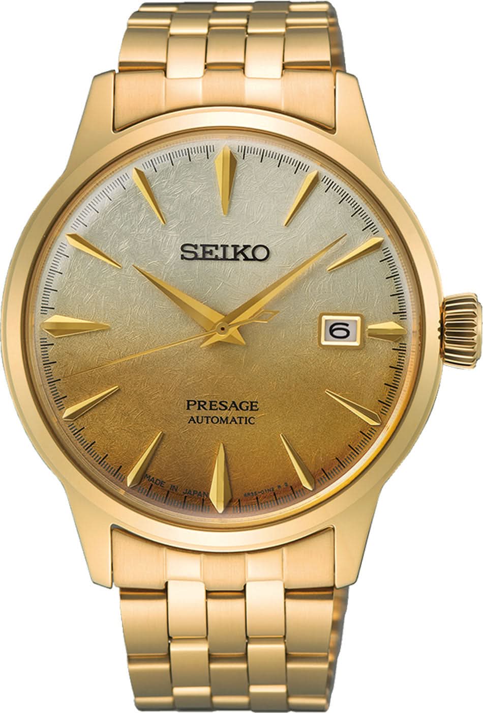 Montre automatique Seiko 5 Sports SRPK46J1 pour homme • Finition dorée