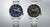 Deux montres Seiko pour homme : cadran bleu et foncé, jour-date, bracelet en acier