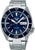 Montre Seiko pour homme avec cadran bleu, affichage jour/date et bracelet en métal