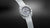Bracelet de montre pour homme en acier inoxydable argenté, cadran rond et index rouges