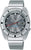 Montre bracelet pour homme en acier inoxydable avec cadran noir, lunette noire et affichage MON-6