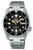 Montre automatique Seiko 5 Sports : cadran noir, aiguilles dorées, date