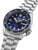 Montre Seiko 5 Sports pour homme, cadran bleu avec index, bracelet en acier, couronne à droite, date