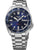 Montre Seiko 5 Sports pour homme avec cadran bleu, bracelet et lunette en acier, date à 6h