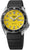 Montre automatique Seiko 5 Sports avec cadran jaune, affichage de la date LUN 6, bracelet noir