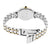 Seiko Damenarmbanduhr Rückansicht: silber-goldenes Edelstahlband mit Verschluss