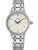 Seiko Damenuhr: silbernes Edelstahlarmband, Perlmuttzifferblatt, Diamantlünette