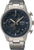 Herren-Chronograph mit blauem Zifferblatt, Stoppuhr-Subdials und Metallarmband