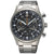 Seiko Chronographenarmbanduhr: Stahlband, schwarzes Zifferblatt, Chrono-Subdials
