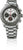 Montre Seiko pour homme avec bracelet en acier inoxydable argenté, cadran blanc, lunette tachymètre