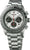 Montre Seiko pour homme : bracelet en acier inoxydable argenté, cadran blanc, chronographe