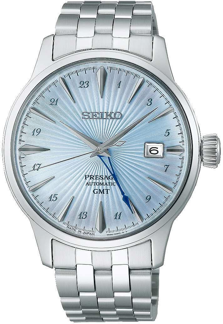 Montre Seiko Presage SSK037J1 pour homme • Cocktail Time GMT • Automatique