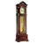 Horloge à poser en bois avec façade en verre, cadran et pendule à l'intérieur