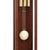 Boîtier d'horloge staand en bois avec pendule sphérique et tubes de percussion dorés dans la partie inférieure