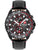 Herren-Chronograph Swiss Military Hanowa mit schwarzem Lederband und schwarzem Zifferblatt