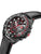Herren-Chronograph Swiss Military Hanowa in Seitenansicht mit schwarzem Lederband