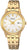 Montre Seiko pour homme avec bracelet rond en acier inoxydable doré et guichet date