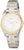 Montre Seiko pour femme avec bracelet en acier inoxydable argenté et doré et cadran blanc