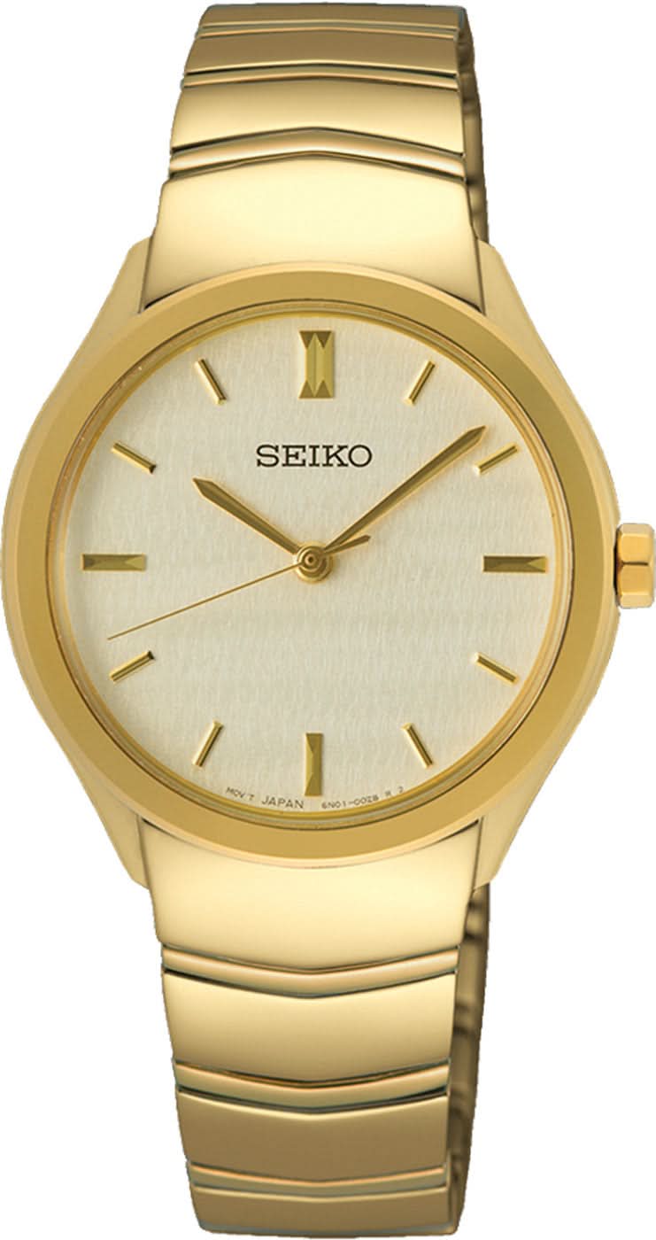 Montre pour femme avec bracelet chaîne en acier inoxydable doré, cadran rond avec index