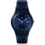 Swatch Glitzer-Armbanduhr für Unisex mit blauem Zifferblatt, Datumsanzeige 28