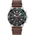 Herrenchronograph Swiss Military Hanowa mit schwarzem Zifferblatt, Lederarmband, braunem Riemen
