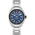 Swiss Military Hanowa Herrenarmbanduhr mit blauem Zifferblatt, Edelstahlband und Datumsanzeige