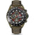 Swiss Military Hanowa Land Armbanduhr mit olivbraunem Lederband, rundem Tachymeter-Dial